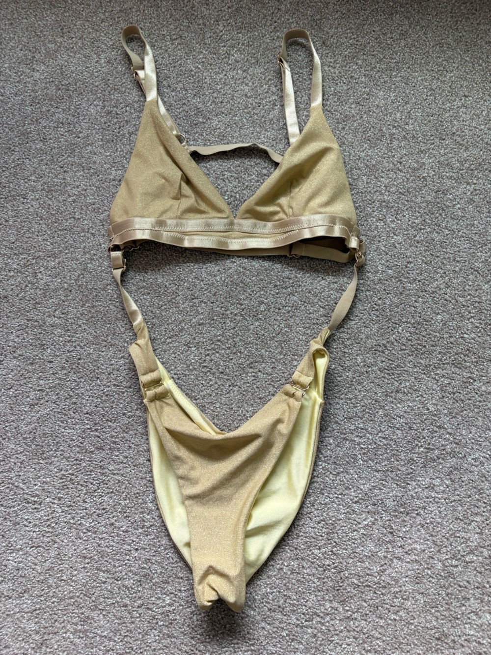 Triangle Bralette in Gold - Women Intimates & Sleepwear